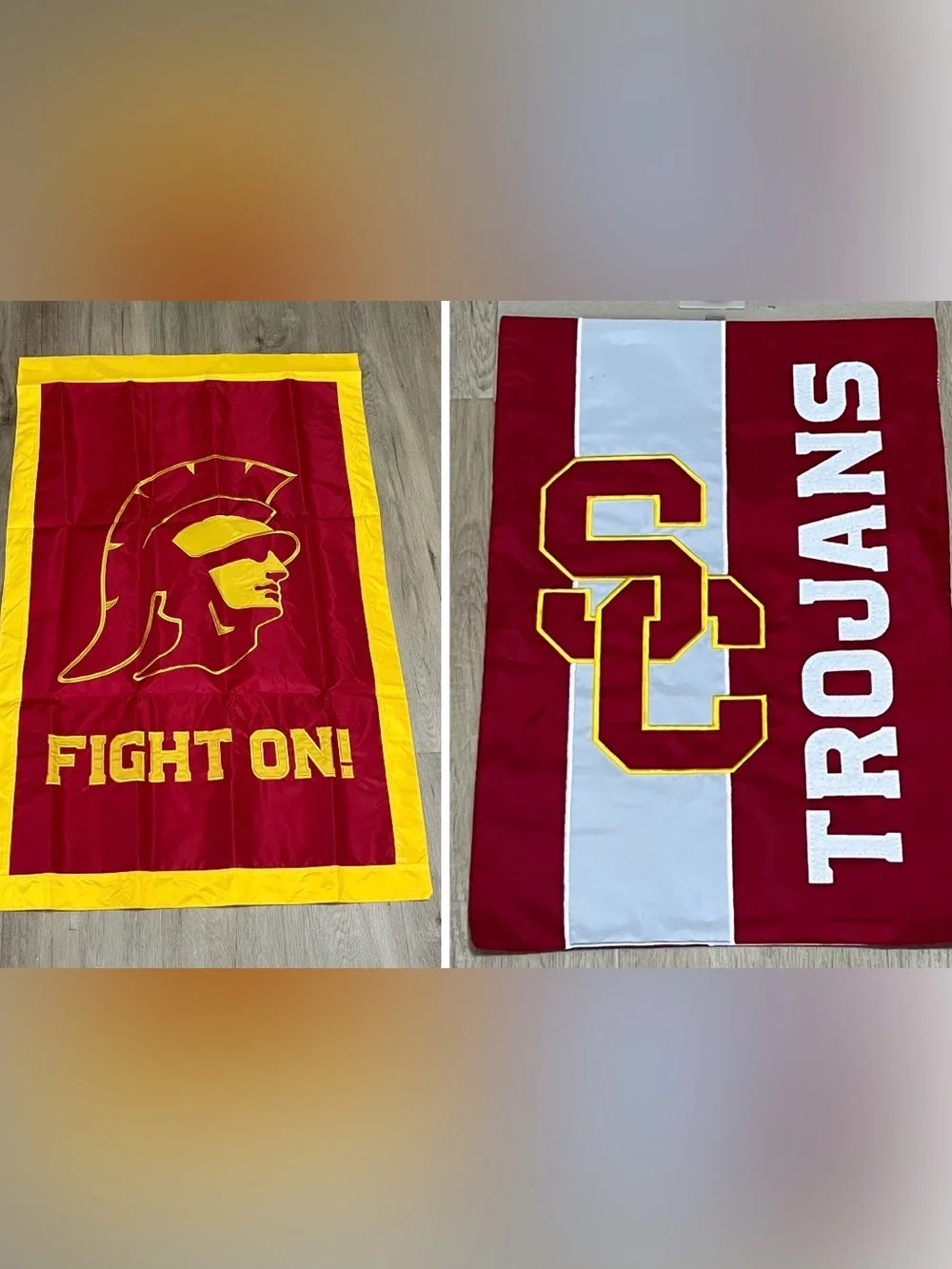 USC Trojans Banner Flag - Cardinal & Gold